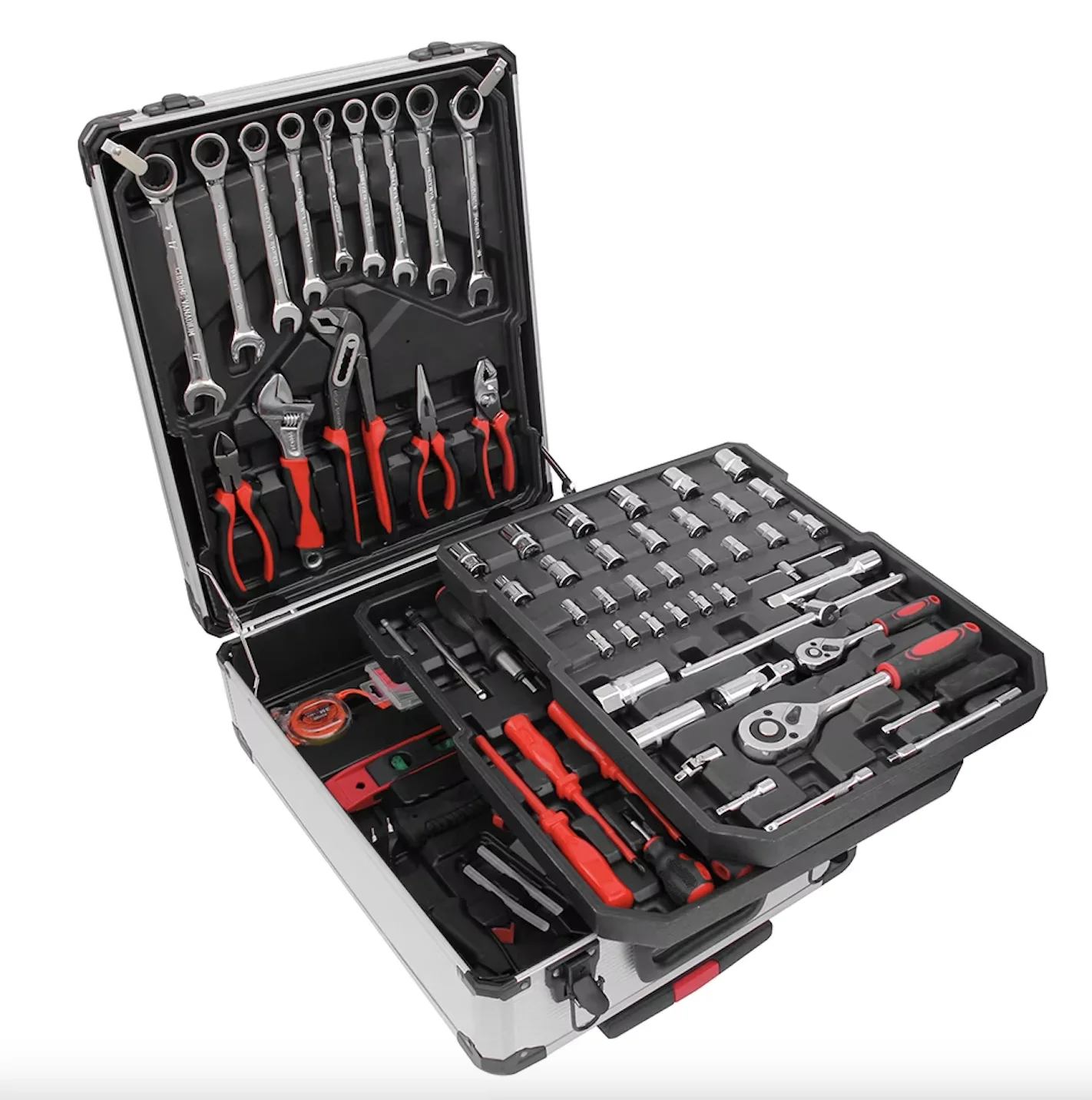 187PCS Household Tool Set Multi Car Tool Kit Box Hex Ratchet Steel Wrench Socket Set Hand Tools Set
