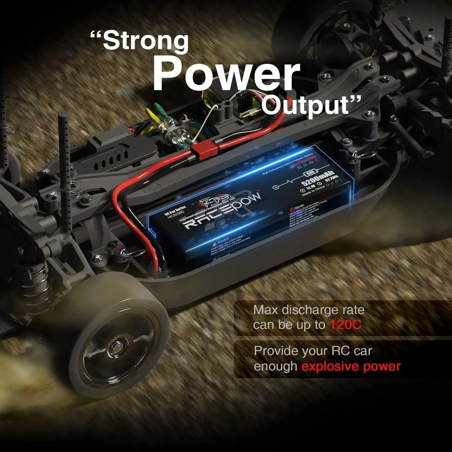 Racepow 3S RC автомобильный липосактор 11 1 В 60C 5200 мАч Жесткий Чехол для багги Truggy гусеничный Монстр автомобиль лодочный грузовик модель