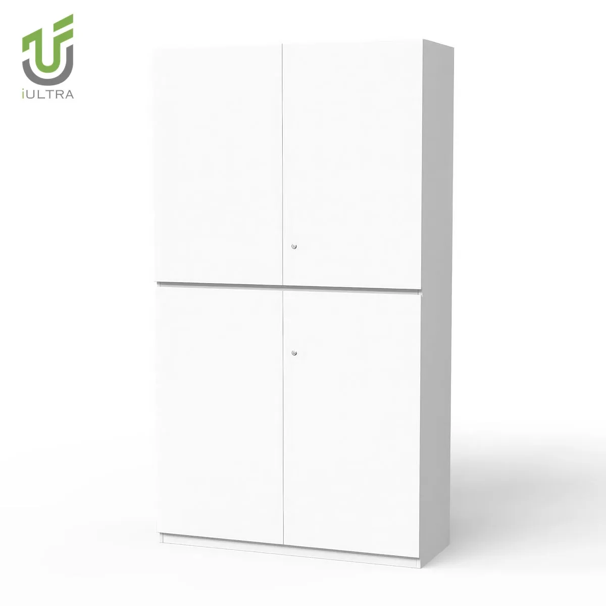 IULTRA Modern Vertical Storage Cabinet Tall MDF Wooden Office Movable Doors Optimal Space Utilization for School Use