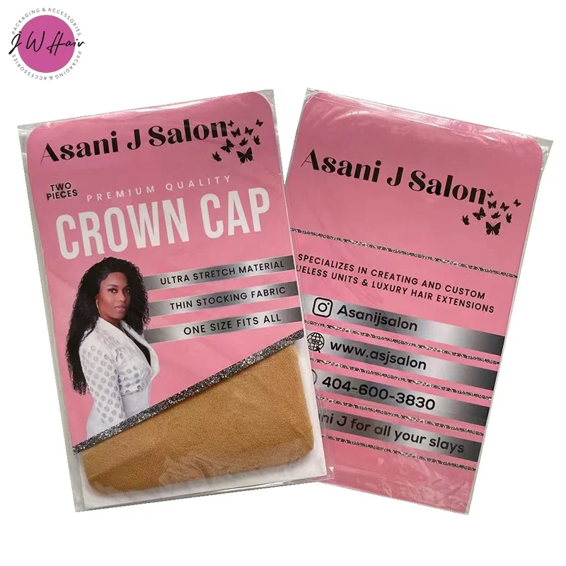 2pcs/pack Stretchable Hair Net, Nylon delux caps with logo Wig Caps for Making Wigs