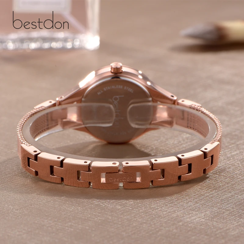 Top quality ladies japan quartz movement slim stone watches