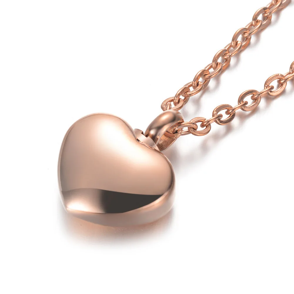Heart Necklace for Ashes Memorial Ash Urns Waterproof Cremation Keepsakes Jewelry Chain