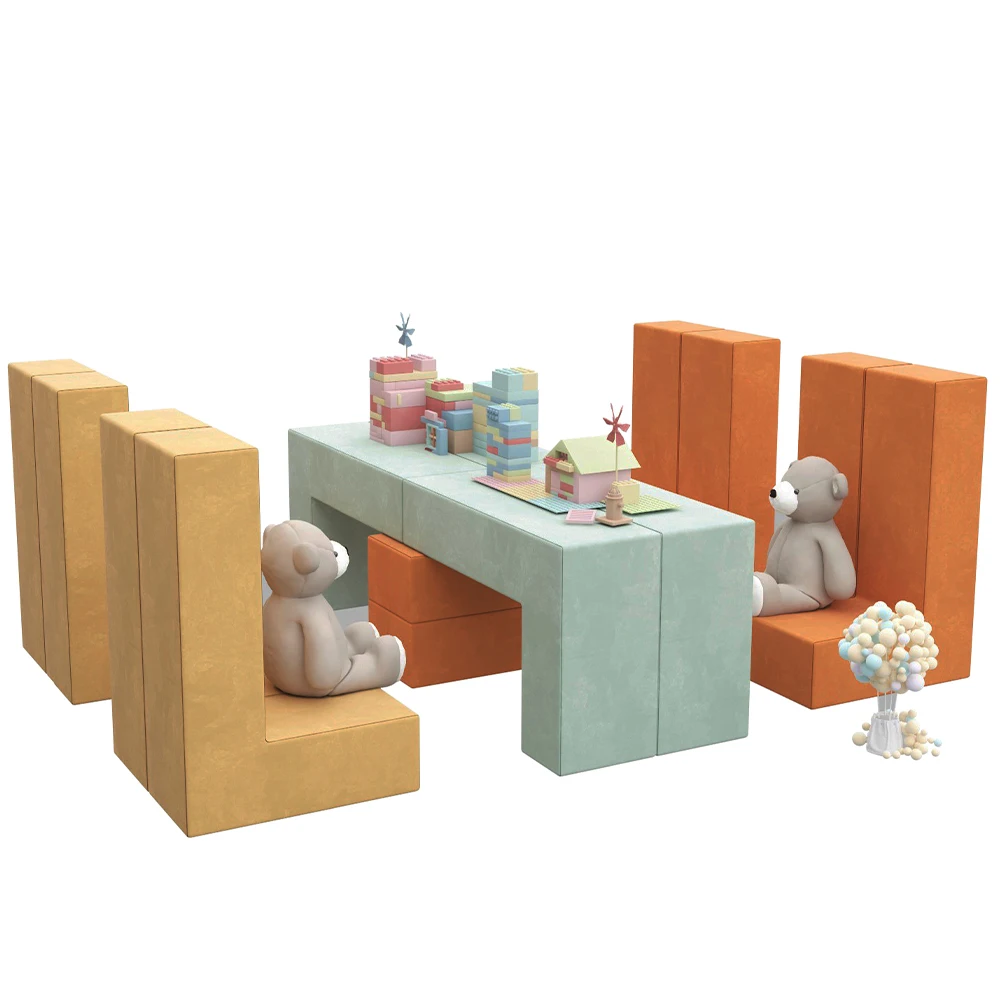Funny Parent-child Sofa Playroom Modern Kids Play Couch Modular Safety Sectional Couch