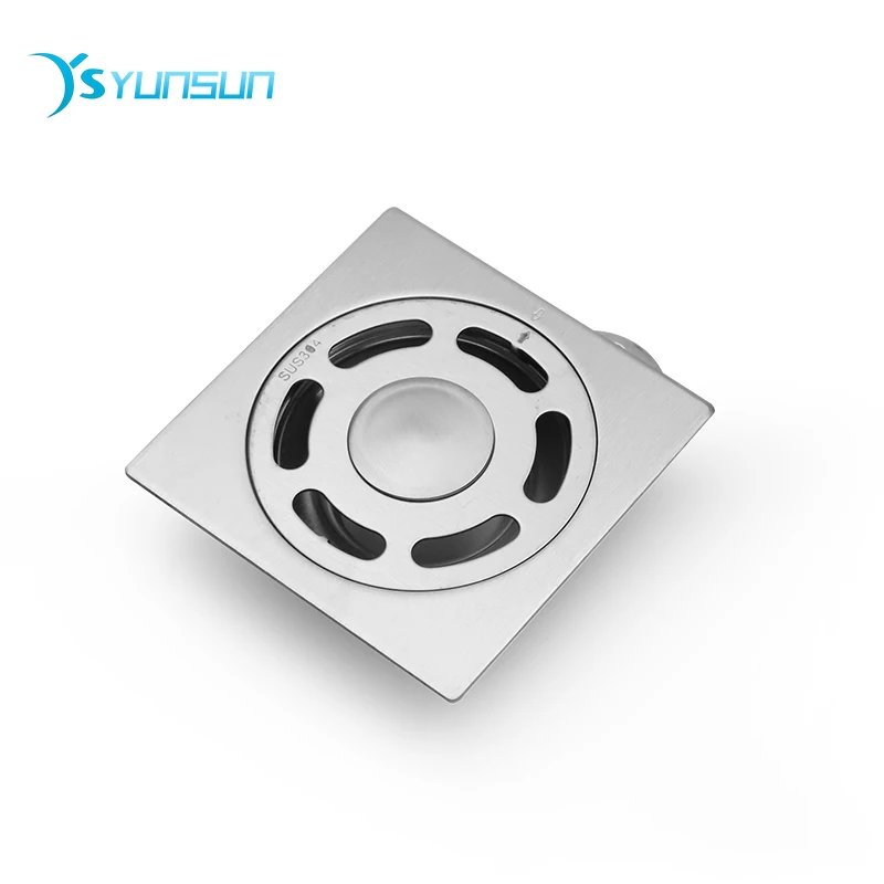 304 stainless steel floor drain grids hair catcher square hair drain cover scupper grate floor drain