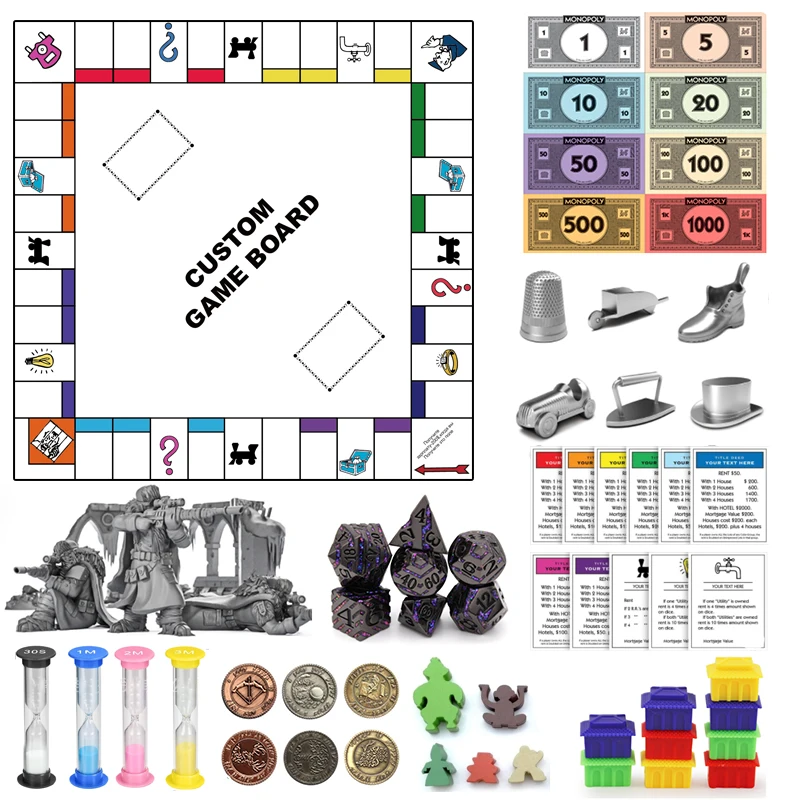 Оптовая продажа Oem/odm Juego De Mesas Monopoli настольная игра с индивидуальным логотипом краудфандинговая