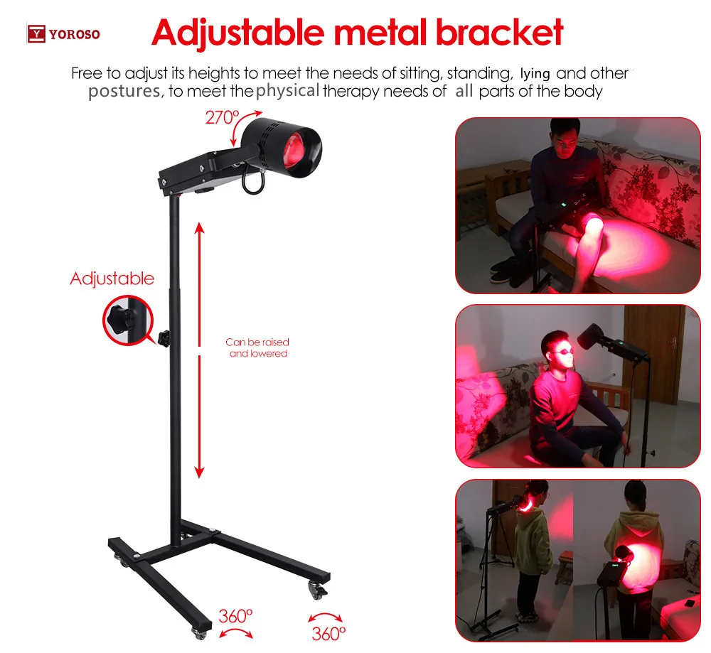 YOROSO Red Light Therapy Pain Relief 660nm 850nm COB Led Light Therapy Lamp For Health Care