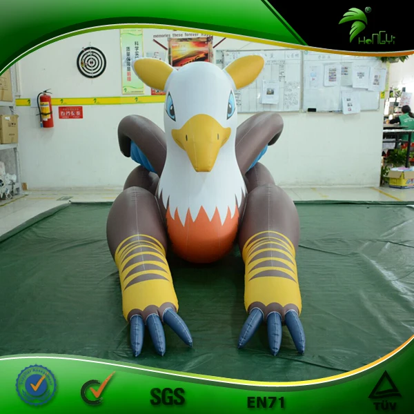 2.5m long Hongyi Inflatable Gryphon Custom Inflatable Brown Eagle With SPH