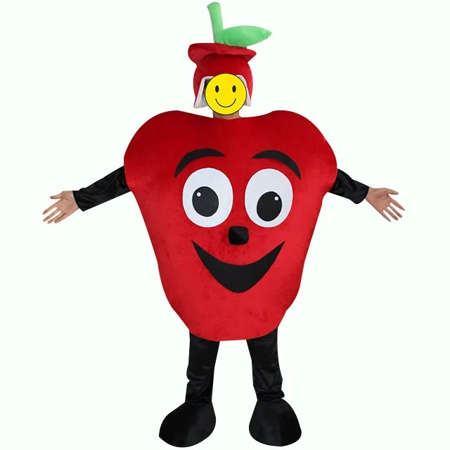 giant fruit red apple mascot costume party life size soft plush red apple mascot costume