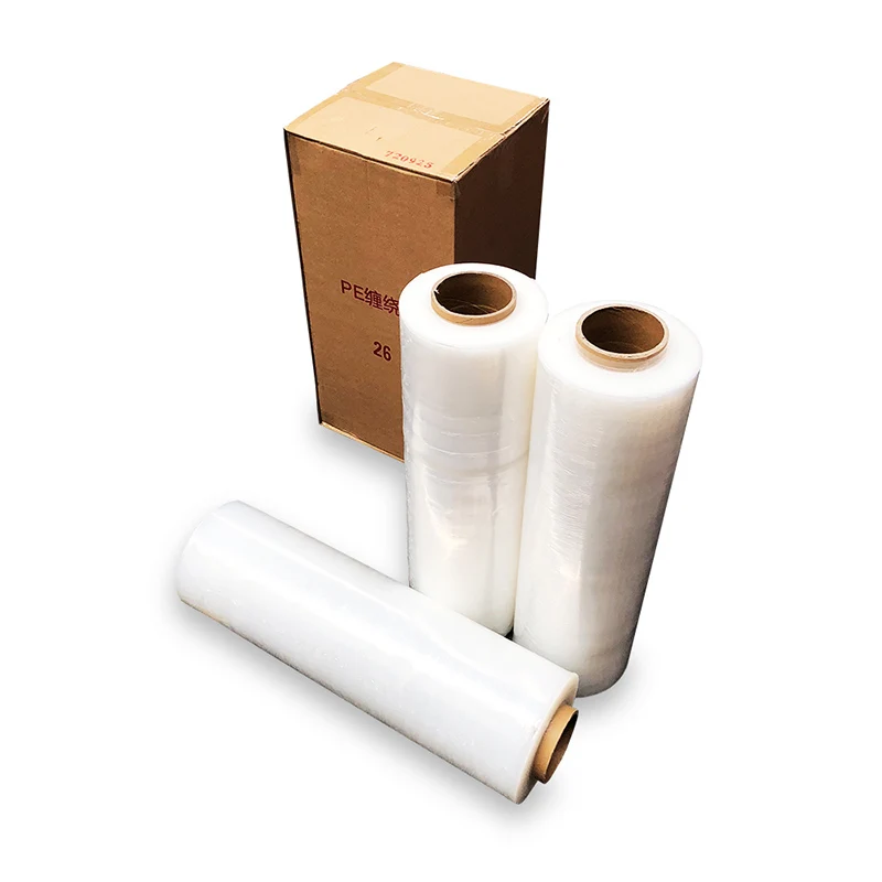 High Toughness PE Stretch Film Heat Sealing Plastic Film China Manufacturer Food Cling Wrap Cover 11Mic 2500M Plastic Wrap roll