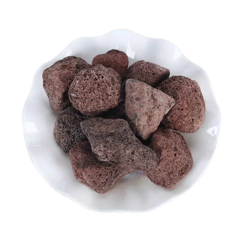 Sell at a low price aquarium red lava stone for water treatment volcanic rock pumice stone for sauna