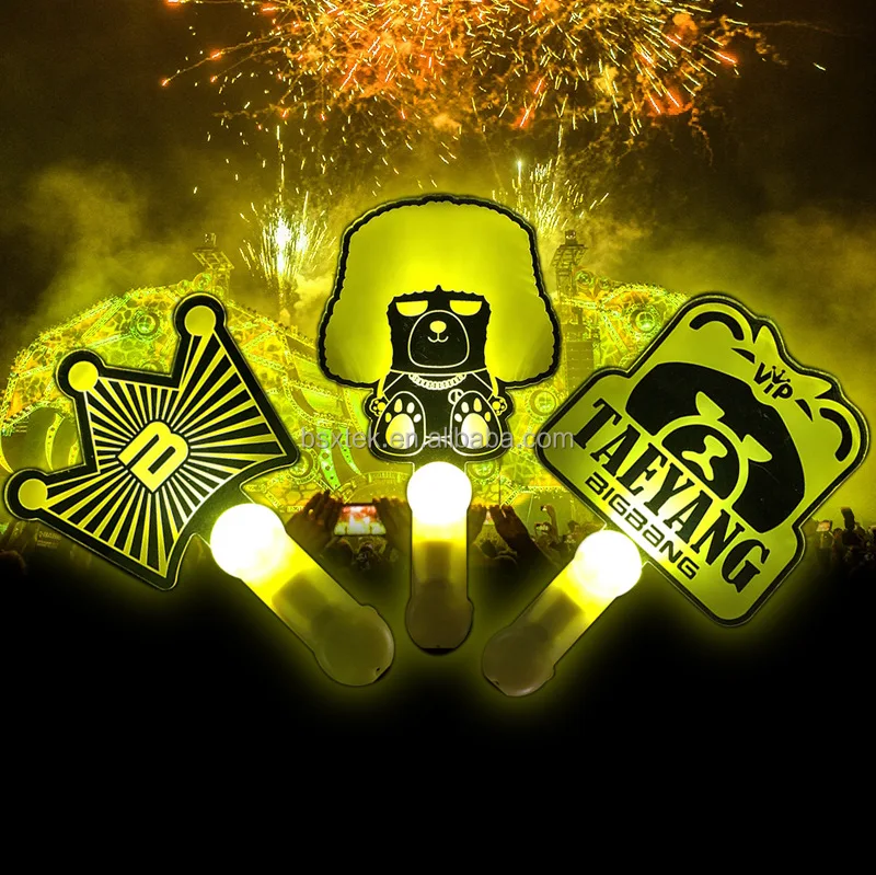 Custom Logo Concert & Nightclub LED Flashing Neon Light Stick Acrylic Party Decorations