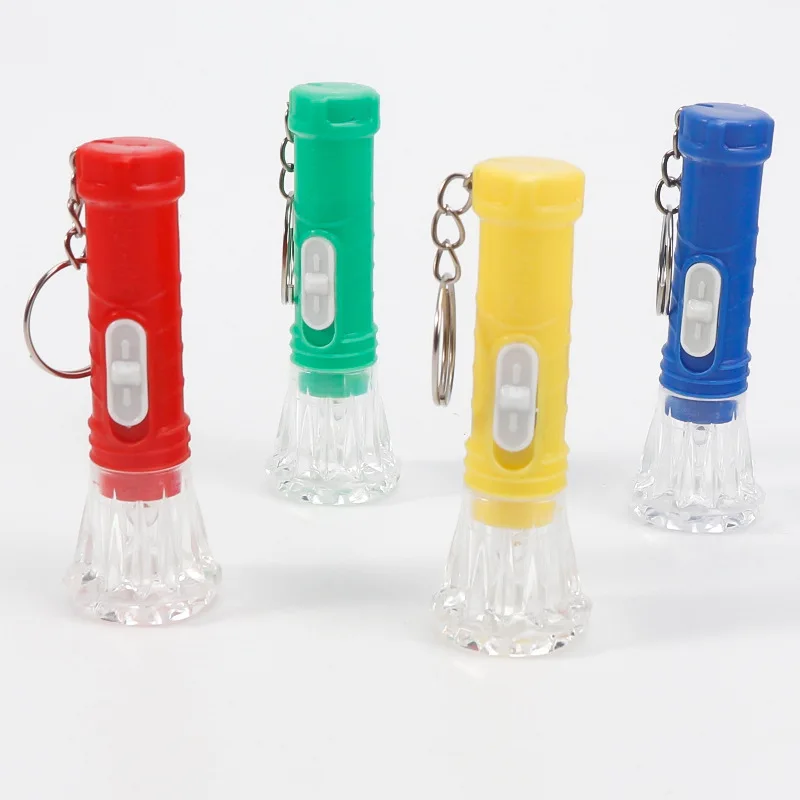 Portable Mini Flashlight Keychain Flashlight Set Assorted 4 Colors Mini LED  Flashlights