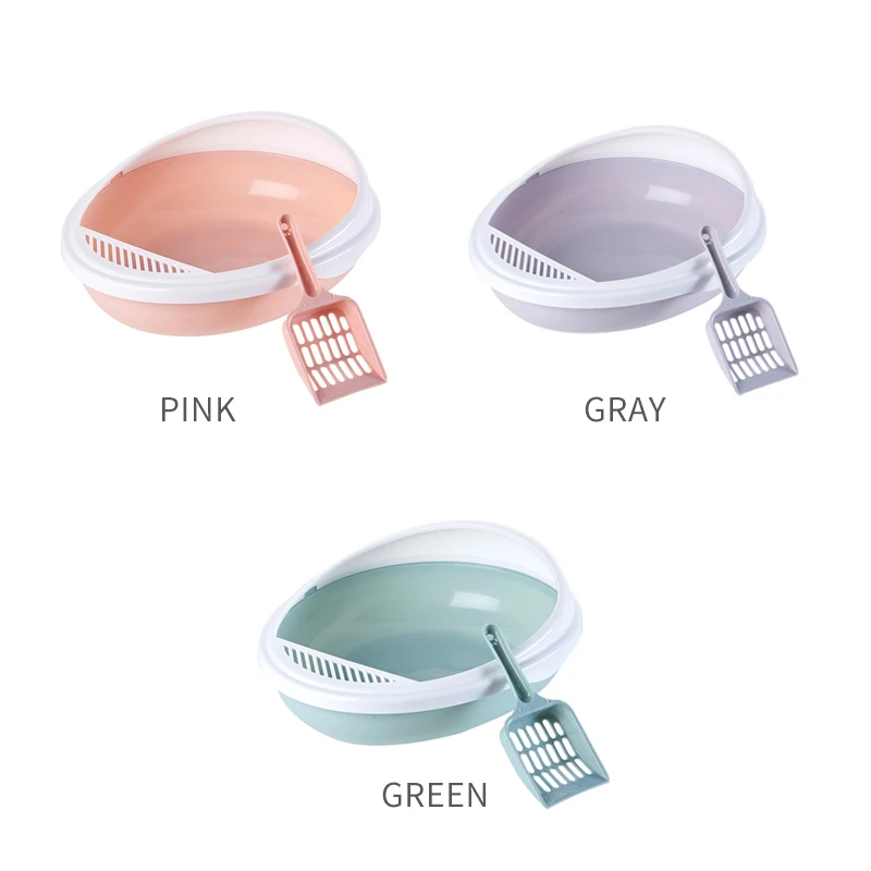 
Chinese hot sales Semi closed cat litter box Easy to clean Convenient for cats 