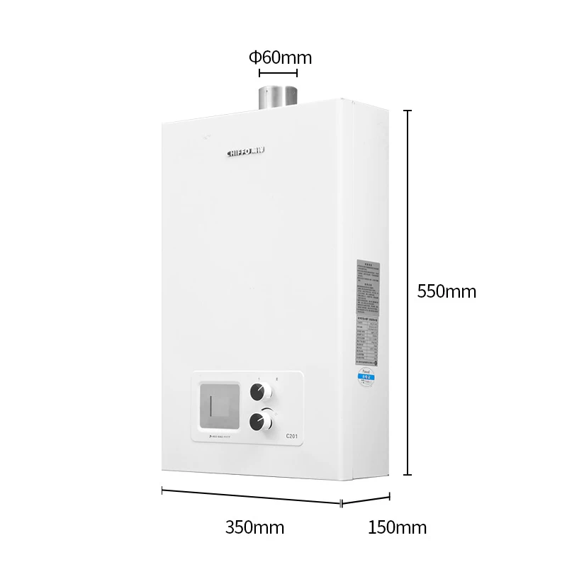 Smart Domestic 6L 20L Gas Water Heater 3.0 Volt D Battery NG/LPG Gas Geyser Household Customizable Wholesale Spot Customization