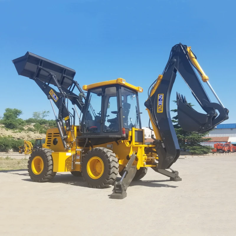 4x4 Backhoe Earth-Moving Machinery Retroexcavadora Diesel Front Loader And Backhoe Tractor Mini Backhoe Loader