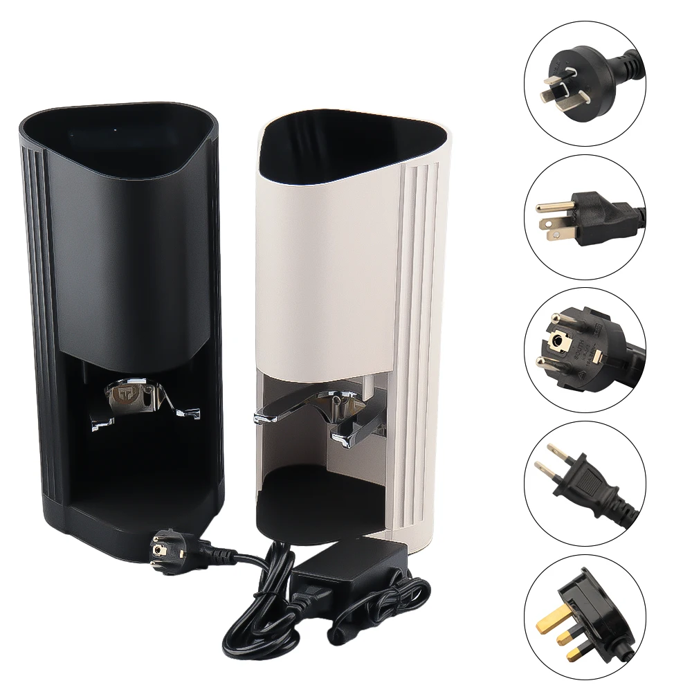 2023 New Arrival Black White Automatic Coffee Tamper Adjustable Pressure Commercial Electric Coffee Tamper Machine