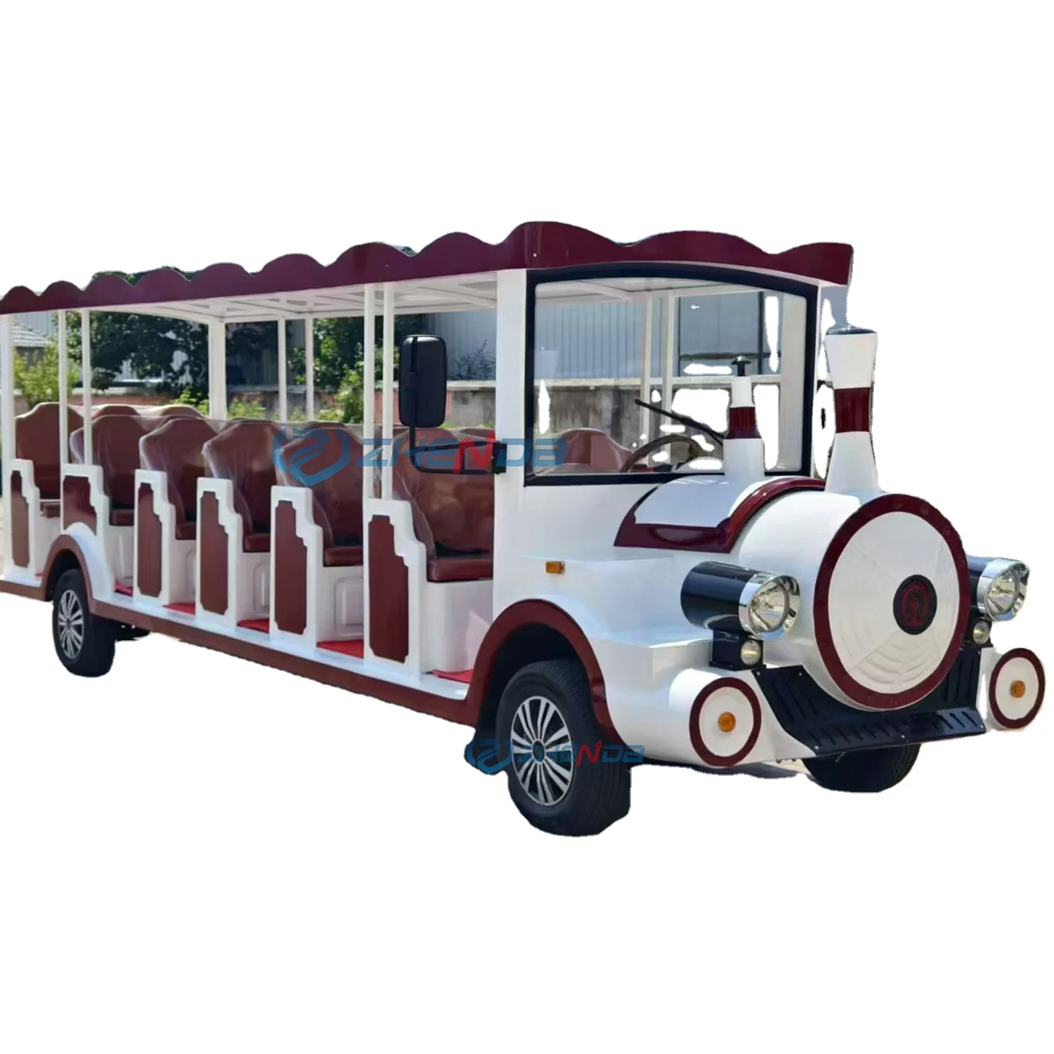 Electric tourist sightseeing shuttle tour bus for sale cartoon sightseeing bus