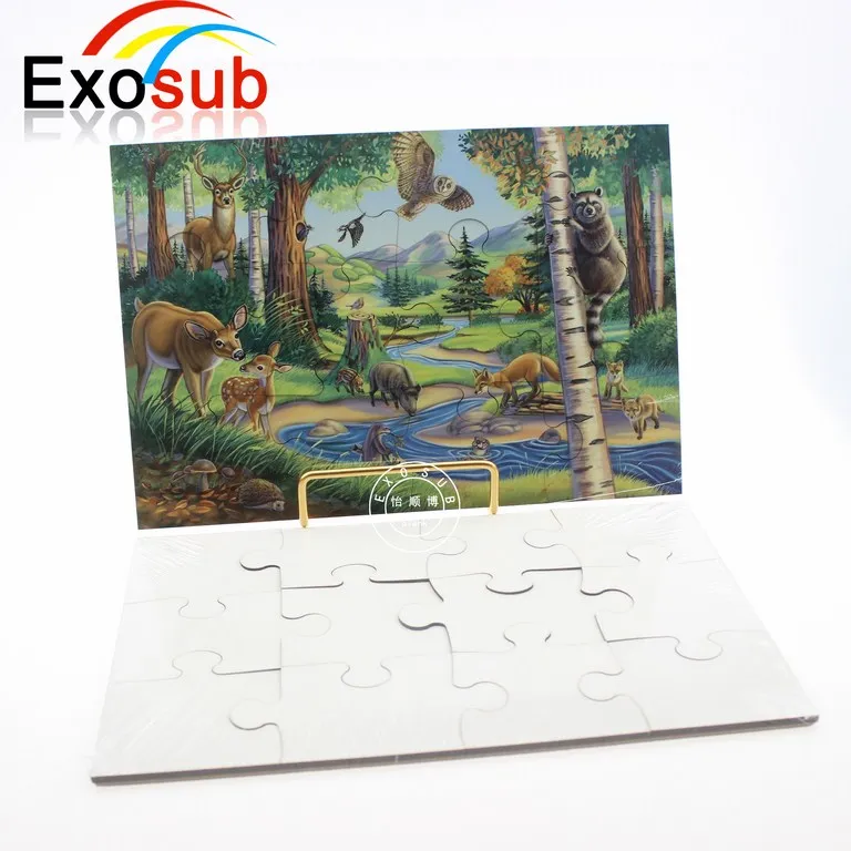 China manufacturer glossy blank MDF sublimation hardboard puzzles
