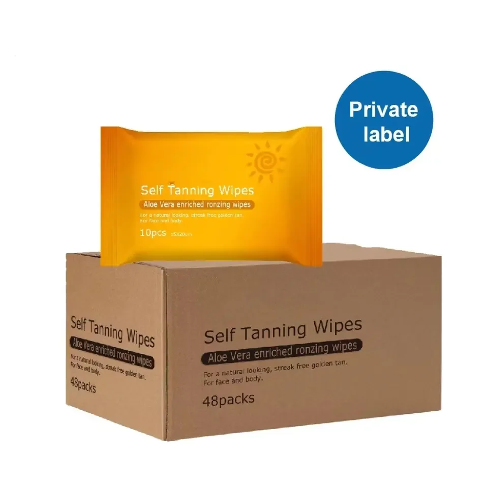 Printing SPF 50 Sunscreen Wet Wipe Can Be Customized Adults Non-woven Face Wipes Skin Care Feminine 15*20cm