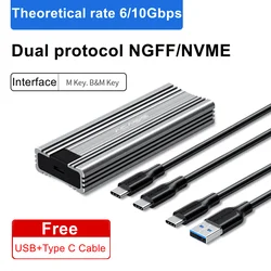 USB3.1 Type-C to M.2 NVMe SSD Box Solid State Drive Housing Case 10Gbps High Speed Hard Drive Disk Enclosure