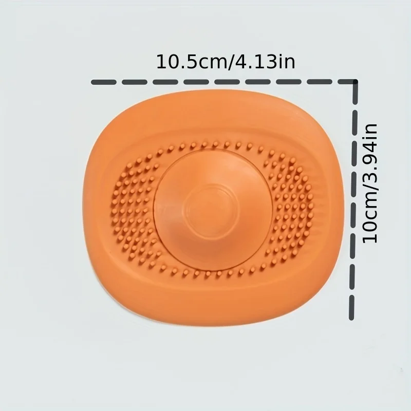 Drain Hair Catcher Silicone Drain Protector Hair Stopper with Suction Cup for Shower Kitchen Bathroom