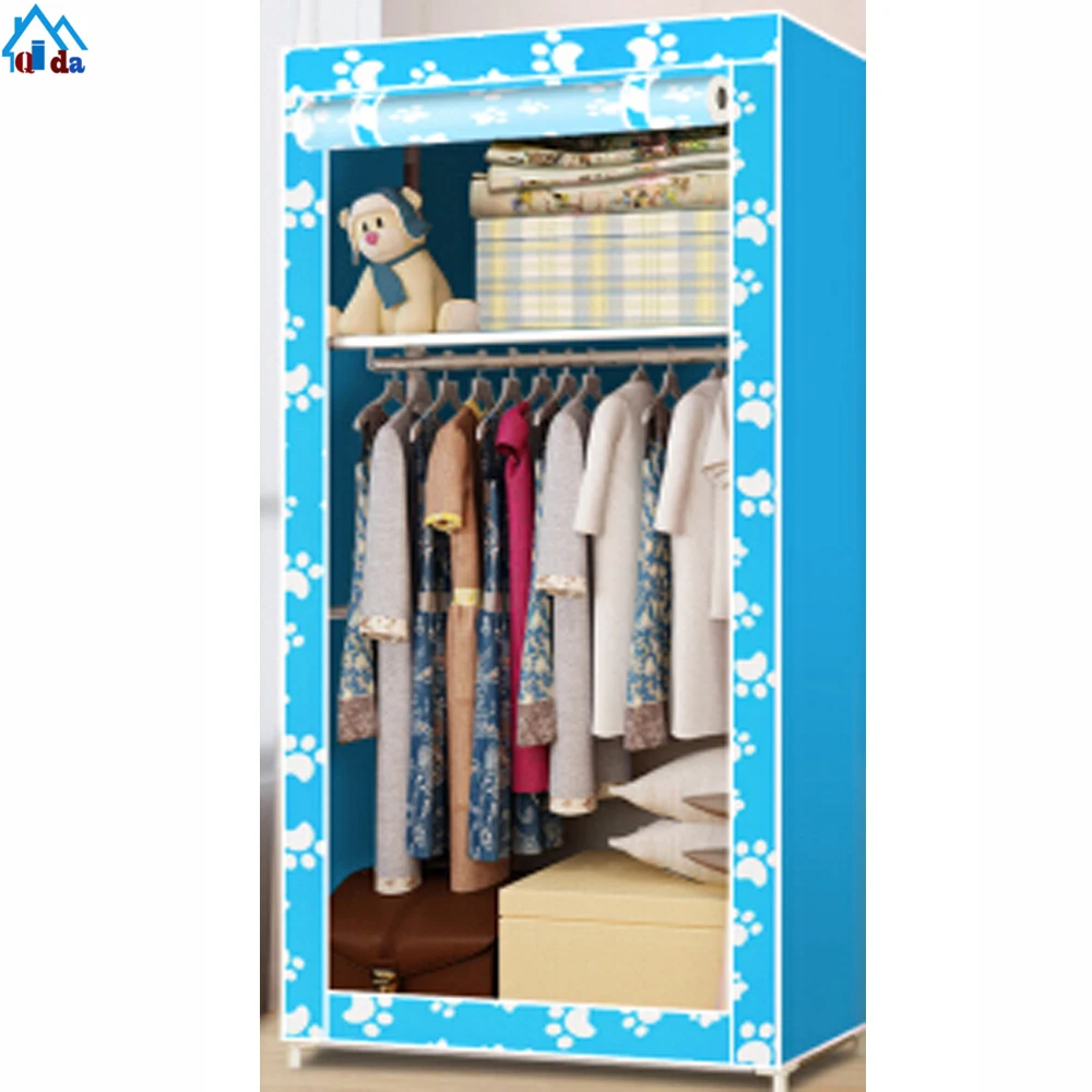 Современный тканевый удобный шкаф для одежды складной