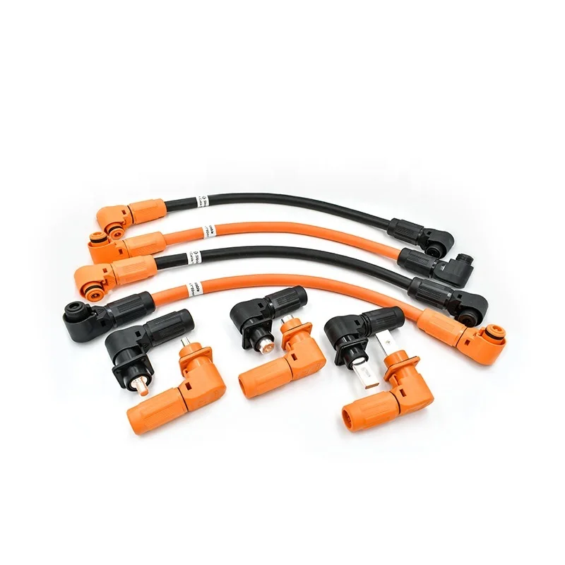 Custom IP67 Waterproof 300mm Length 200A High Current Energy Storage Connectors Plug with Cable