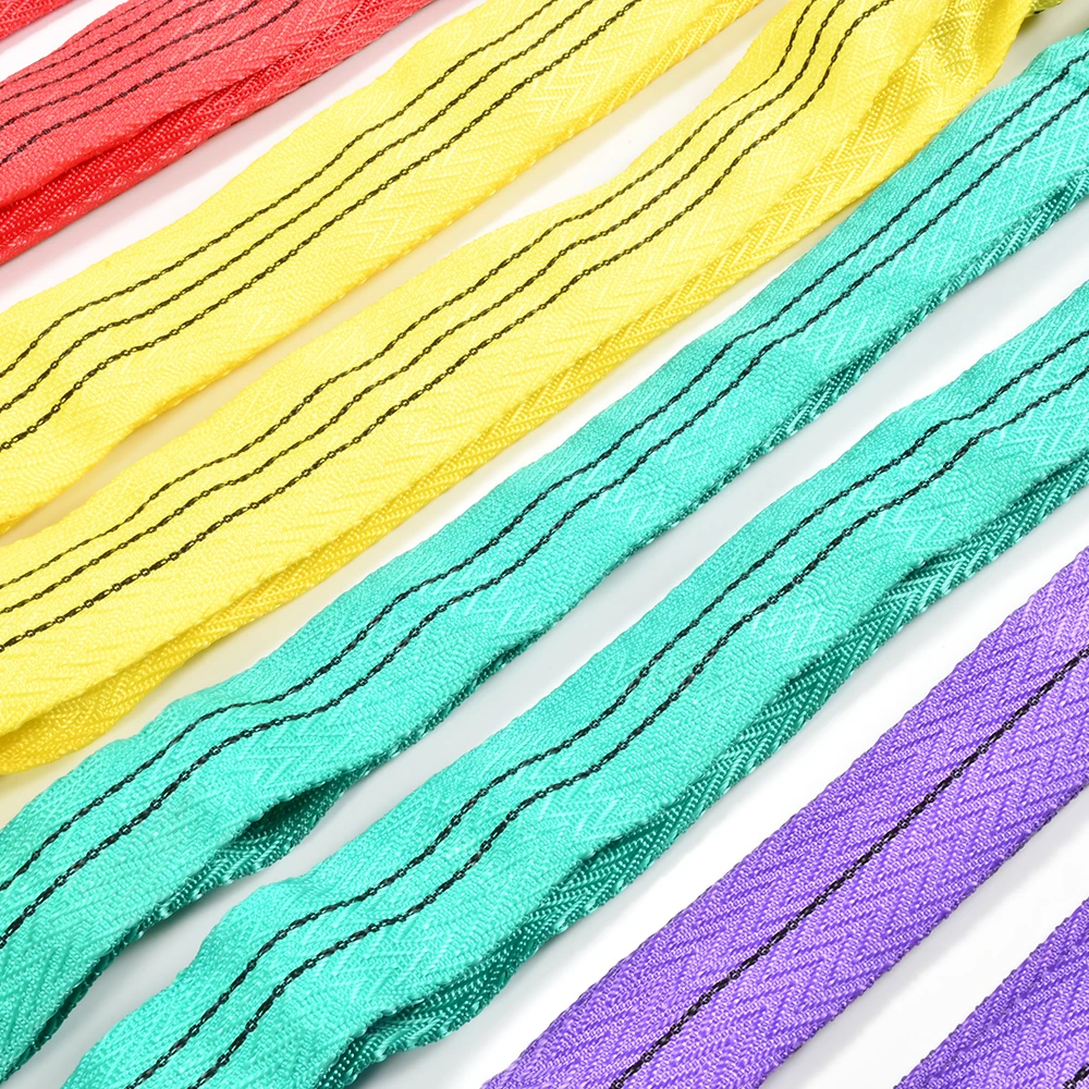 Encrypted Fishbone Weave 1-10T 5:1 7:1 8:1 Oil Proof Abrasive Resistant Synthetic Polyester Round Webbing Slings for Lifting
