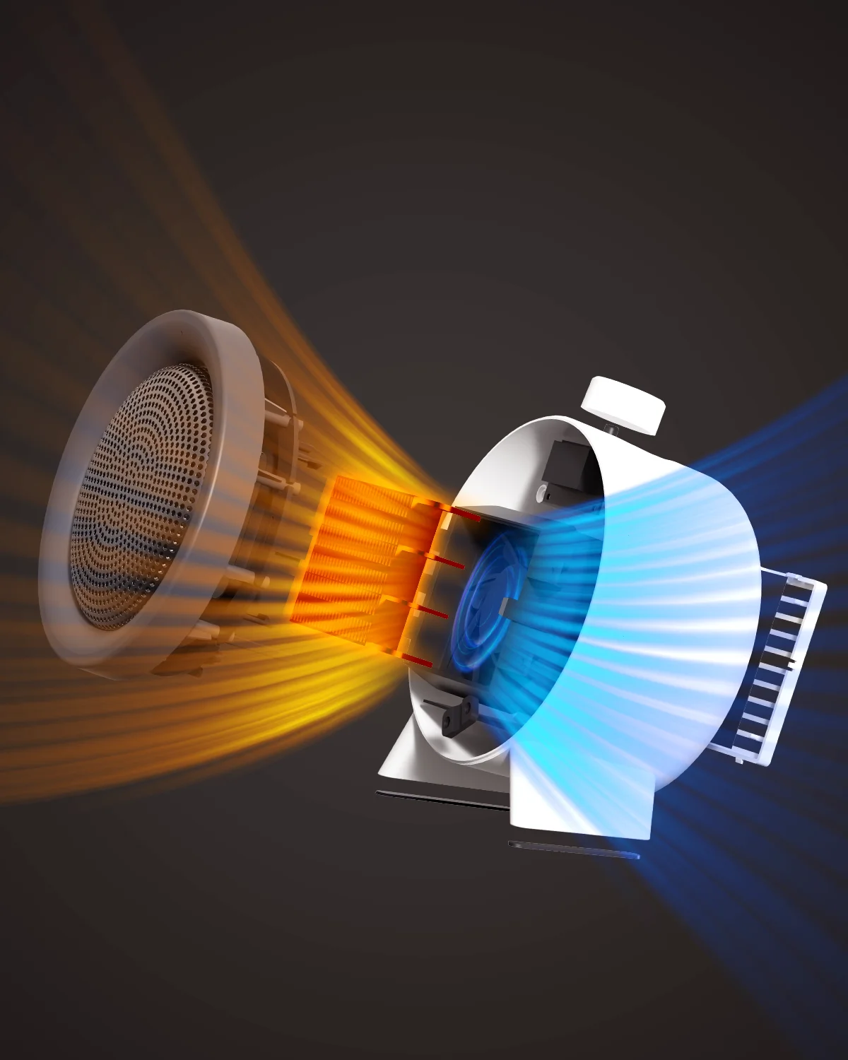 2023 Hot Selling 1000W Portable Mini USB Bladeless Office Household PTC Ceramic Electric Fan Heater