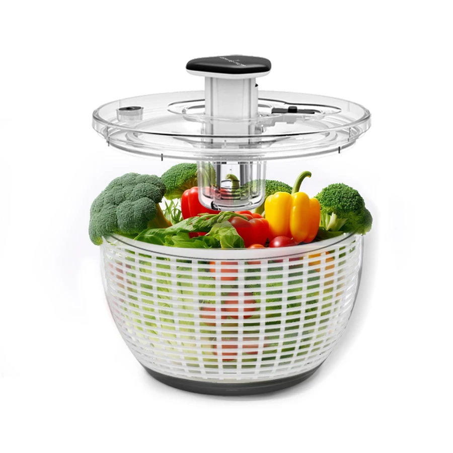 Salad Spinner Fruits Basket Vegetables Washer Dryer Fruit Drainer Lettuce Spinner Colander Basket for Kitchen Gadgets