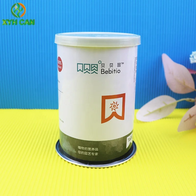Tin Can Package Forinstant Full Cream Milk Powder Round Metal Can