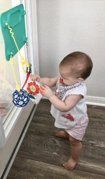 Silicone Suction Placemat with 4 Toy Adjustable Tethers for Babies & Toddlers, Keep Toys Off The Floor, Dishwasher Safe