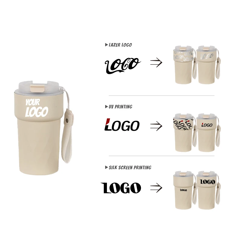 New Design Temperature Display Stainless Steel Cold Insulation Vacuum Cup Portable Car Carry 304 Water Bottle Coffee Cup