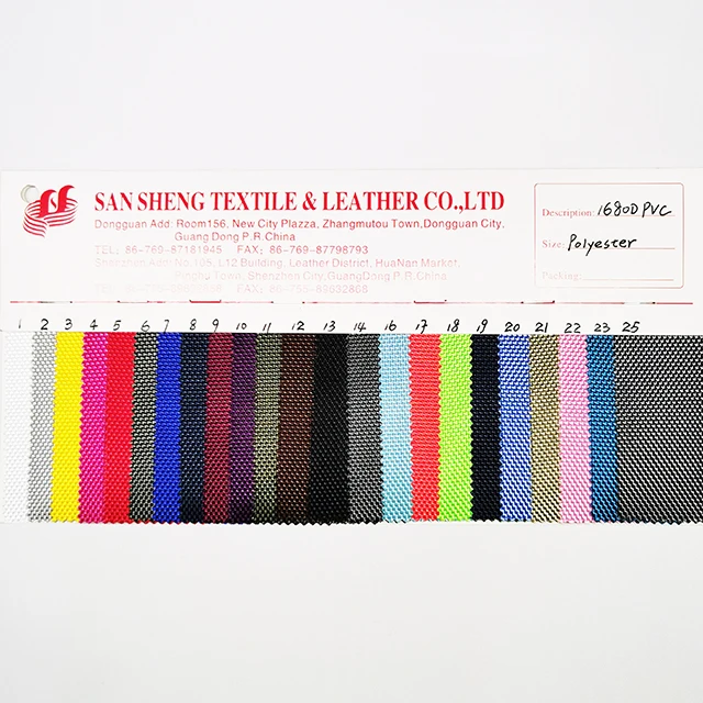 Spot Supply of 1680D Double Stranded PVC Coating 100%Polyester Fabric