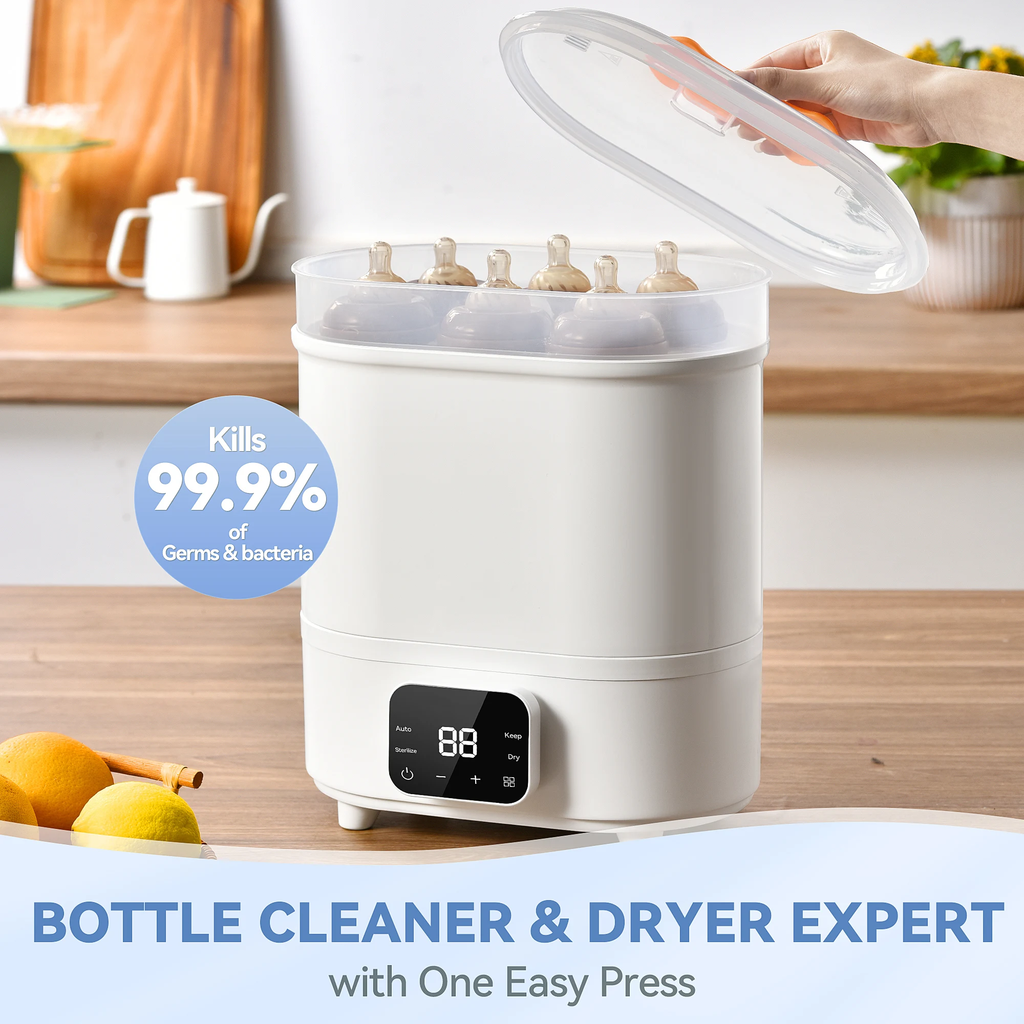 Professional Manufacturer Design Baby Feeding Bottle Steam Sterilizer Portable Sterilizer For Baby Bottle