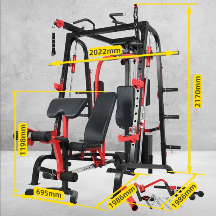 Multi Functional Smith Machine Best Fitness Equipment for home use Trainer Gym Squat Rack Smith Machine