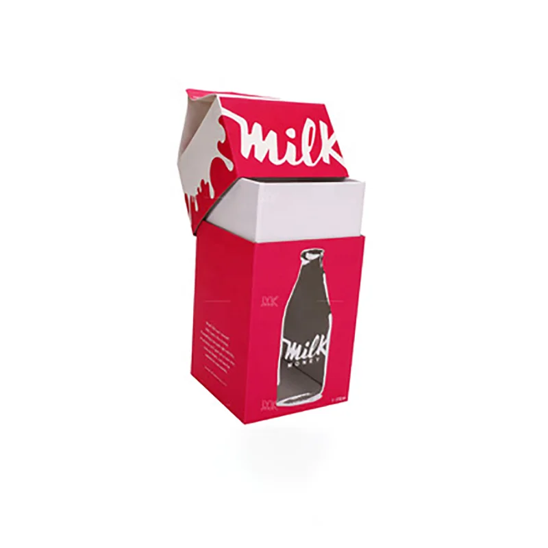Recyclable Square cardboard Self Bottom Lock Milk Instant Coffee Packing Boxes with custom logo