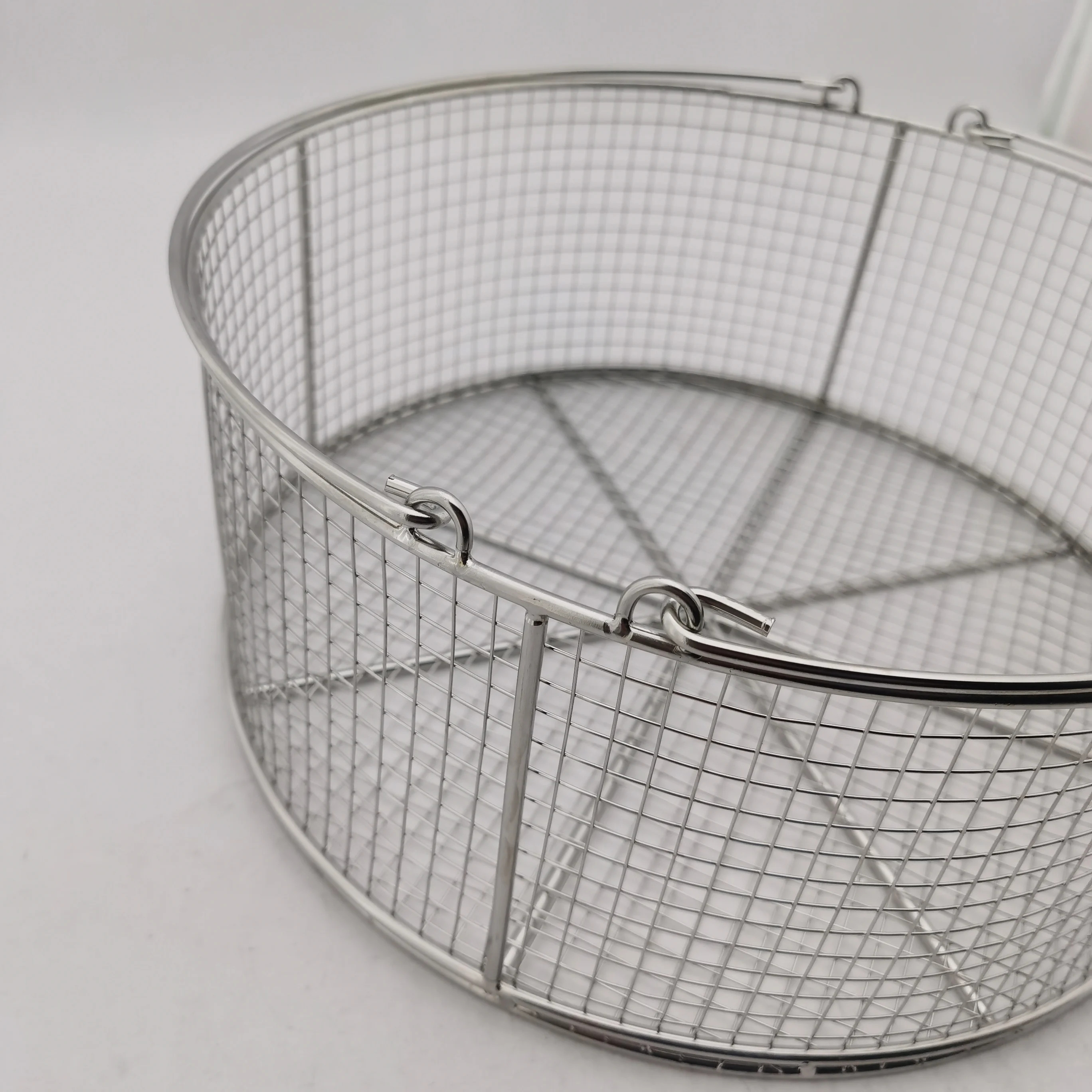 Kitchen Serving Tool French Chips, Fries, Onion Rings Square Round Stainless Steel Non-stick Fry Basket