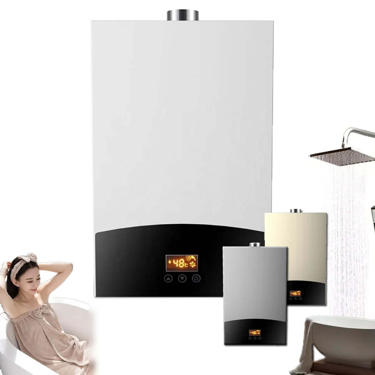 Electric Outdoor gas hot water tank chauffe-eau 20-28kw Gas Water Heater