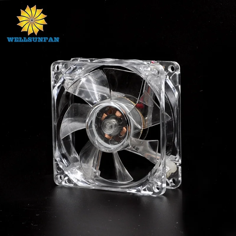 WellSunFan DC 12v/ 24v 80X80X25MM fan 4 leds for computer pc case 8025 PWM speed control 12v brushless 80MM COOLING fan