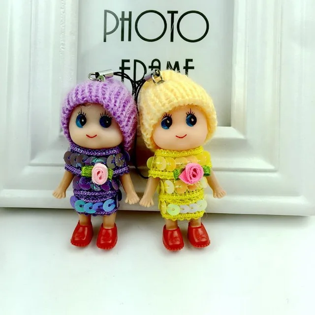 cheap price 8CM vinyl doll mini craft baby dolls bouquet small plastic doll