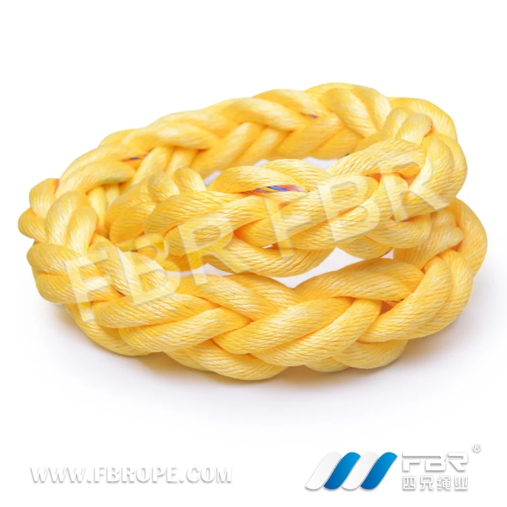 pp  floating mooring rope polypropylene danline towing rope  polyolefin rope  for boat 8 strand or 12 strand