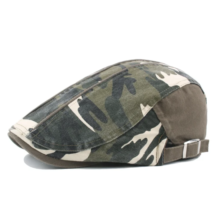 Wholesale spring summer Camo washing women & men camouflage cotton hats flat ivy cap Fashon hats camo hat