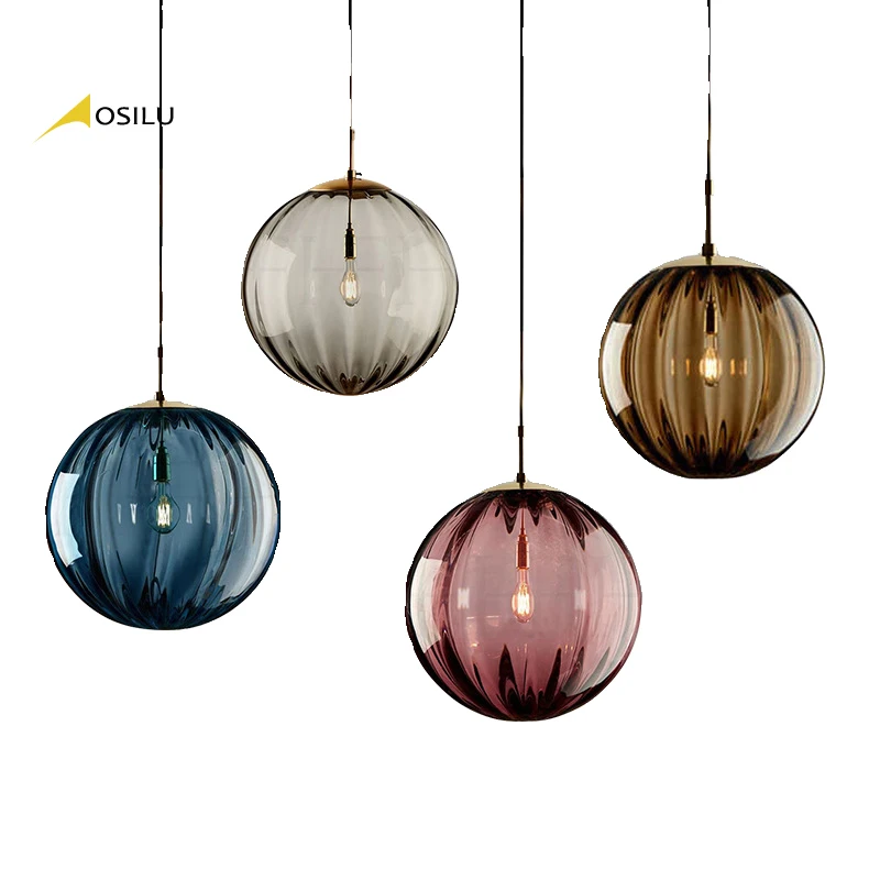 Modern custom ball globe round bubble glass chandeliers pendant lights