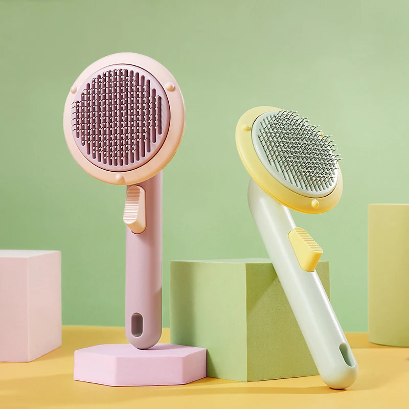 Factory Wholesale High Quality  Massage Pin Self Cleaning Pumpkin Pet Cat Dog Brush Comb