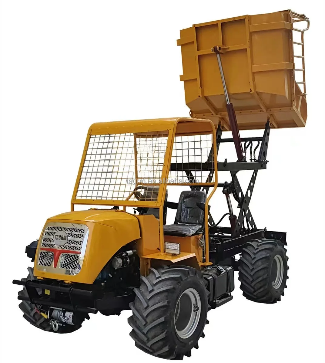 Колесный трехколесный погрузчик 4x4, погрузчик с масляными пальмовыми фруктами, самосвал для пальмового сада, 14,7 кВт/20 л.с., самосвал для пальмового самосвала