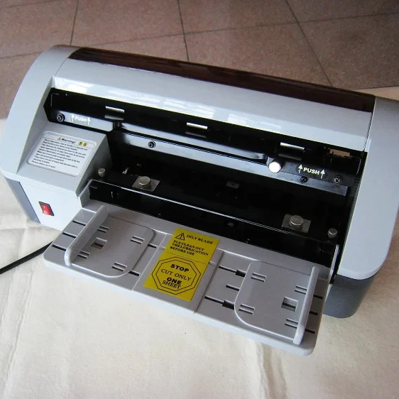 Semi automatic A4 size electric business card cutting machine paper cutter machine