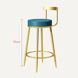 Bar Chair Home Tall Nordic Metal Luxury Gold Velvet Kitchen Leather High Modern Cheap Stools Chair Bar Furniture For Bar Table