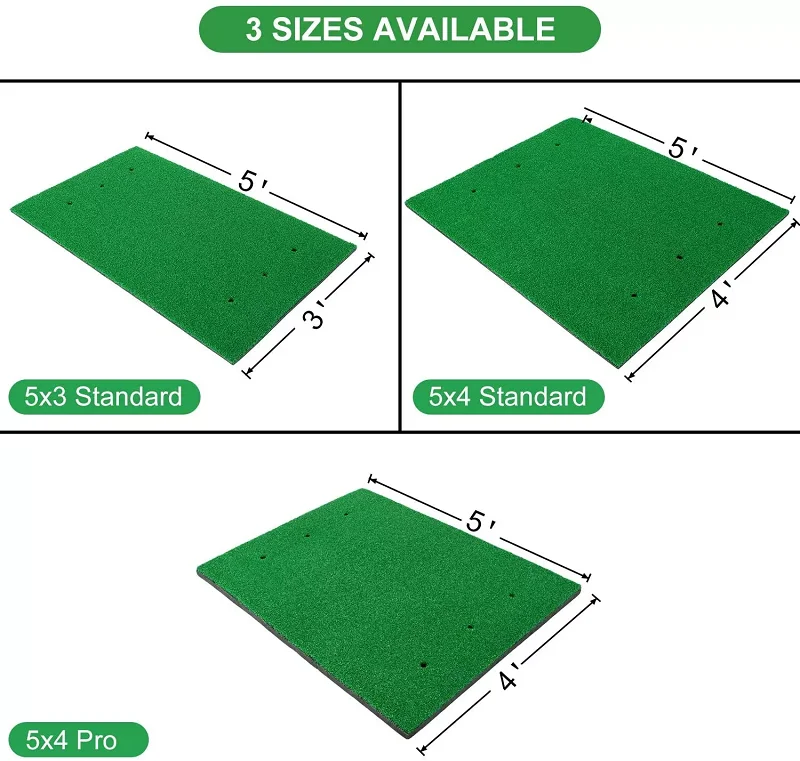 GP OEM Practice Turf Artificial Grass Swing Mat Anti-Slip Base Premium Grass Mat Rubber Golf Hitting Mat