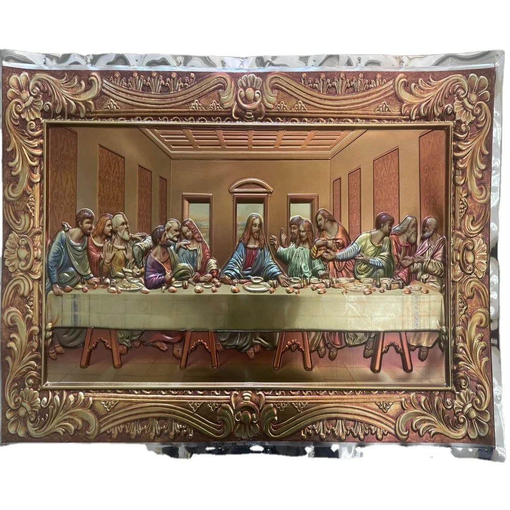 Famous artwork The Last Supper 3D print Vintage crafted religious picture wall decoration